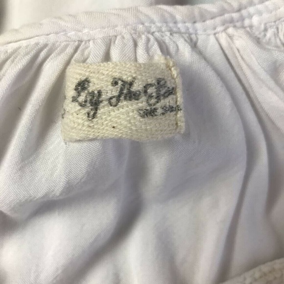 If by the Sea Blouse White Cold Shoulder Boho Top - Picture 8 of 8